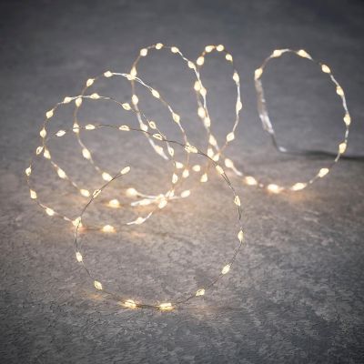 BATTERY-OPERATED WIRE LAMPS GARLAND 90 LED WHITE FLASH LUCA