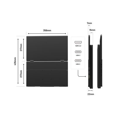 5. JAPANNEXT 39.6 cm JN-DMD-IPS156F Dual FHD Monitor
