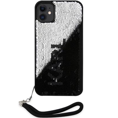 3. Karl Lagerfeld KLHCN61PSQRKS iPhone 11 / Xr 6.1" silver/silver hardcase Sequins Cord