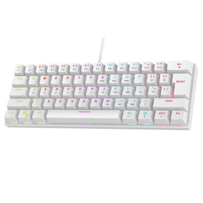 4. RAMPAGE MECHANICAL KEYBOARD PLOWER K60 White