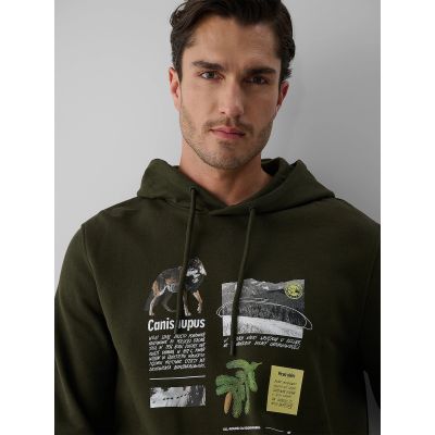 3. Men's regular hooded sweatshirt 4F 4FRAW26TSWSM3162-43S
