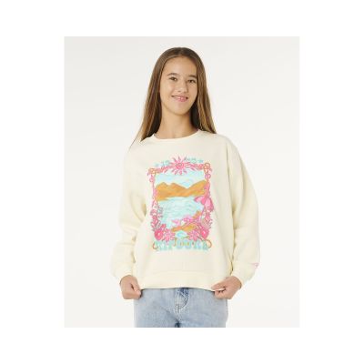 RIP CURL Sunshine Squad Crew-Girl Sweatshirt White