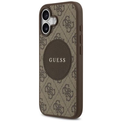 2. Guess 4G Circle Classic Logo MagSafe case for iPhone 17 - brown