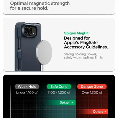 11. Spigen Tough Armor T MagSafe case for iPhone Duo - navy blue