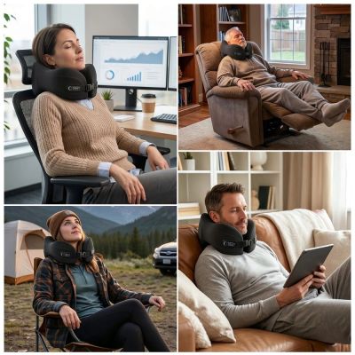 6. Tech-Protect ComfortRest Travel Pillow - Black