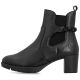3. Women's leather ankle boots with heels, insulated, black, Rieker 77651-00