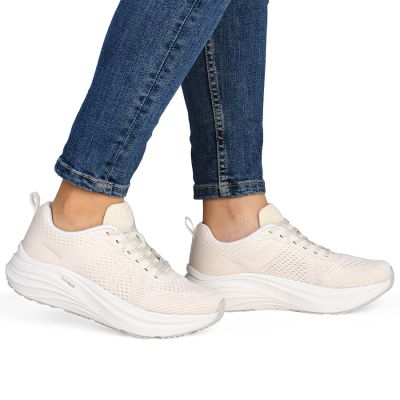 6. Beige women's platform sneakers Rieker W4101-60