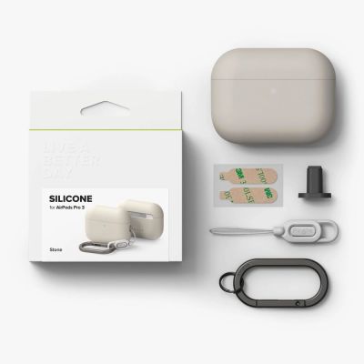 6. Ringke Silicone Case for AirPods Pro 3 - Beige
