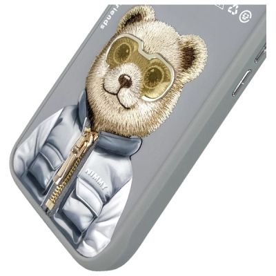 7. Nimmy Cool&Cute 2.0 Bear Case for iPhone 16 - Gray