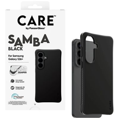 4. CARE by PanzerGlass Samba Black Qi Case for Samsung Galaxy S26+ - Black