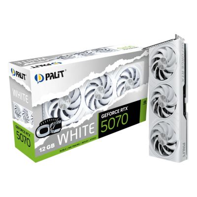 10. graphics card Palit RTX 5070 WHITE OC 12GB