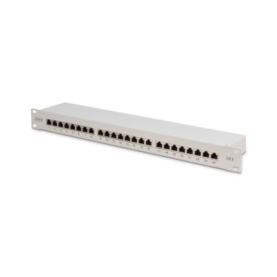 Digitus Patch Panel 19'' 24x RJ45, LSA level, cat.6, shielded, 1U, gray, cable guide
