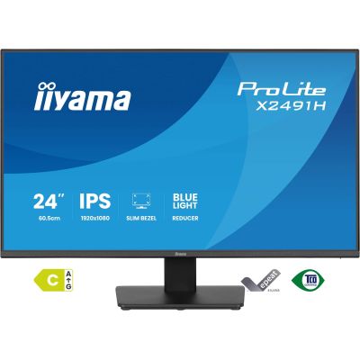 2. iiyama ProLite X2491H-B1 computer monitor 60.5 cm (23.8") 1920 x 1080 px Full HD LCD Black