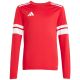 8. adidas Squadra 25 Long Sleeve Jersey for Kids Red and White JJ0041
