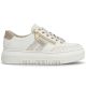 4. Women's leather platform sneakers in beige Rieker M1912-80