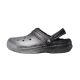 2. Crocs Classic Glitter Lined Clog Silver Flip-Flops - 205842-067