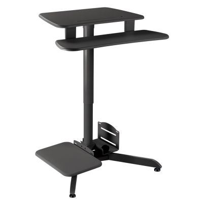 Maclean height-adjustable workstation desk, gas spring, for sitting-standing work, max height 109cm, MC-848