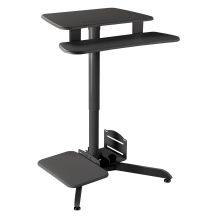 Maclean height-adjustable workstation desk, gas spring, for sitting-standing work, max height 109cm, MC-848