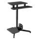 Maclean height-adjustable workstation desk, gas spring, for sitting-standing work, max height 109cm, MC-848