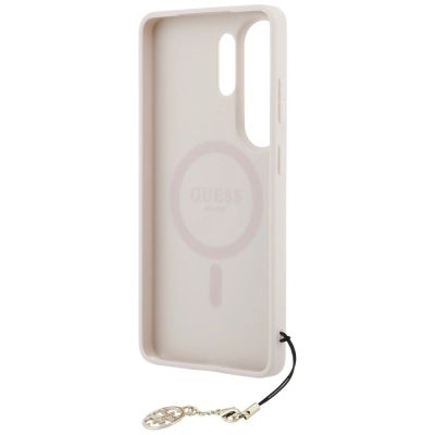 6. Guess 4G Classic Logo Charm MagSafe Case for Samsung Galaxy S26 Ultra - Pink
