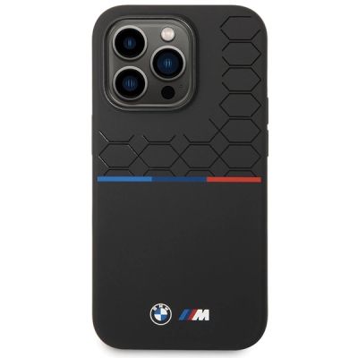 3. BMW Silicone Pattern iPhone 15 Pro Case - Black