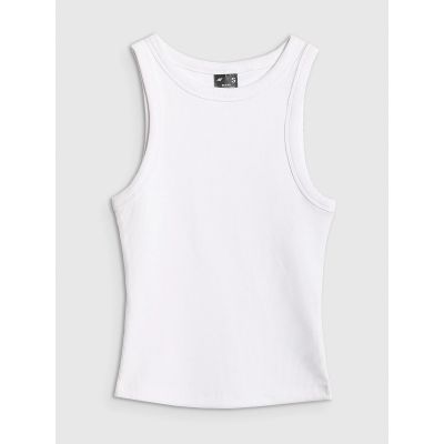 7. Women's slim ribbed knit top 4F 4FRAW25TSLEF310-10S