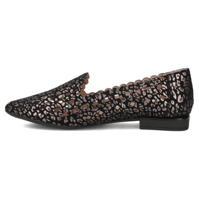 2. Women's leather openwork shoes, black Filippo DP7710