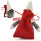 4. DECORATIVE SANTA CLAUS WITH GIFT BAG 15CM RED