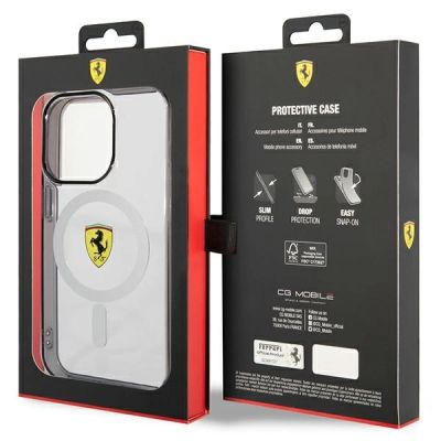 8. Ferrari FEHMP14LURKT iPhone 14 Pro 6.1" clear/transparent hardcase Outline Magsafe