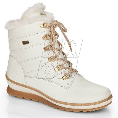 8. Leather waterproof boots insulated with wool Remonte W RKR629 white