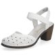 10. Rieker W RKR650 comfortable leather sandals white
