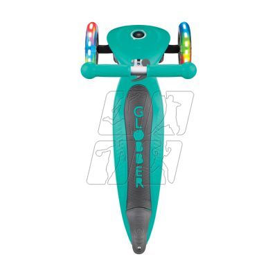 20. 3-wheel scooter Globber Foldable Lights Emerald Green Jr 437-107