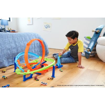 10. Hot Wheels Action Set Loop Cyclone Challenge HTK16 MATTEL