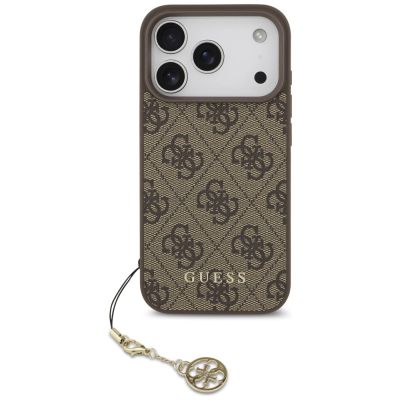 2. Guess 4G Charms Collection MagSafe case for iPhone 17 Pro - brown