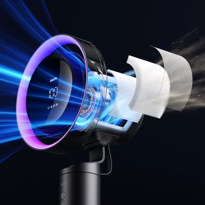 16. Jisulife Table Fan Pro3 10000mAh Desktop Turbine Fan with Filter - Dark Gray