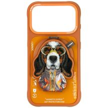 Nimmy Cool&Cute 2.0 Dog Case for iPhone 17 Pro Max with Magnetic Hanger - Orange