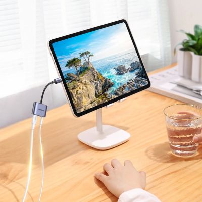 10. Ugreen audio adapter USB Type C (male) - USB Type C PD QC (female) + 3.5mm mini jack (female) gray (CM231)