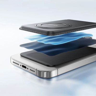 12. Baseus MagPro 3 Magnetic Wallet with Stand Compatible with MagSafe - Black