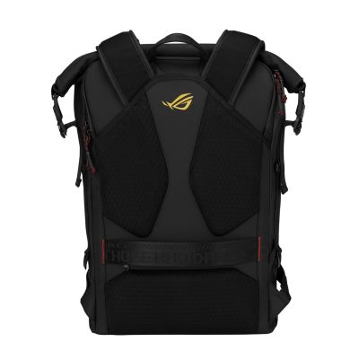 2. ASUS ROG SLASH Backpack Edition 20 Roll-Up Backpack Black Polyester, Waxed Leather (Pull Up)