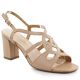Beige Sergio Leone SK884 women's block heel sandals
