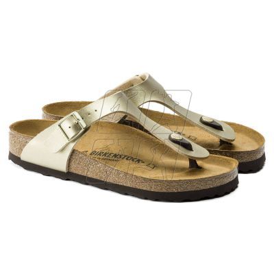 Birkenstock Gizeh Birko-Flor Gold women's flip-flops narrow (1016109)