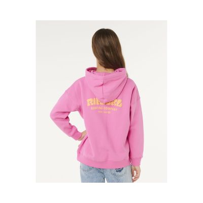 3. RIP CURL Surf Puff Hood-Girl pink sweatshirt