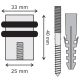 5. 25/40 mm Stainless Steel Door Stop KOWALSKI