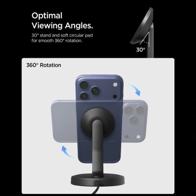 6. Spigen EF151MS Essential MagSafe 15W Wireless Charger - Black