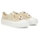 5. Women's mesh sneakers on the platform, beige, Filippo DTN7855