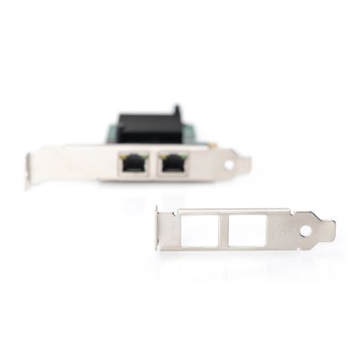 12. DIGITUS PCIE NETWORK CARD WIRED 2X RJ45 GIGABIT 10/100/1000MBPS LOW PROFILE DN-10132