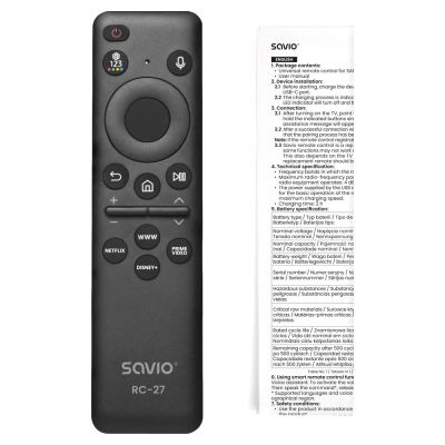 3. SAVIO UNIVERSAL REMOTE CONTROL/REPLACEMENT FOR SAMSUNG TV - SMART TV RC-27