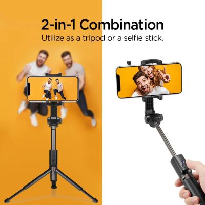 18. Selfie stick Spigen S540W Bluetooth with tripod - black