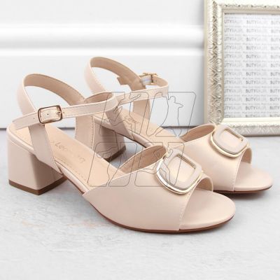 5. Elegant high-heeled sandals Sergio Leone W SK435A, beige