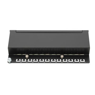 6. Digitus Desktop Patch Panel 12x RJ45, LSA level, cat.6A, shielded, black, cable guide